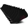 imageNautica Womens Quarter Cut Moisture Control Athletic Socks with Cushioned Comfort 12 PackJet Black