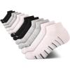 imageNautica Womens Quarter Cut Moisture Control Athletic Socks with Cushioned Comfort 12 PackLight Pink Black