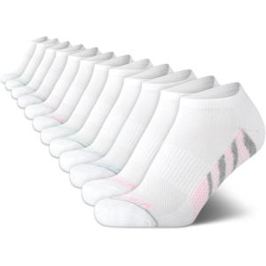 imageNautica Womens Low Cut Socks  12 Pack Moisture Wicking Cushioned Athletic No Show Socks for WomenClassic White