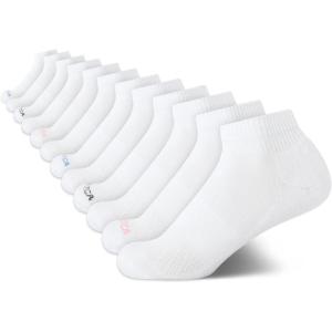 imageNautica Womens Quarter Cut Moisture Control Athletic Socks with Cushioned Comfort 12 PackPure White
