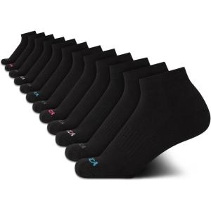imageNautica Womens Quarter Cut Moisture Control Athletic Socks with Cushioned Comfort 12 PackRaven Black