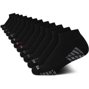 imageNautica Womens Quarter Cut Moisture Control Athletic Socks with Cushioned Comfort 12 PackSolid Black