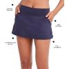 imageNautica Womens Swim Skirt  QuickDry Swim Shorts Tummy Control Skort Pockets Volley ShortsBlack