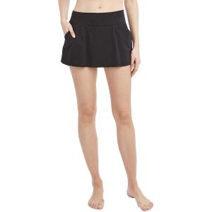 imageNautica Womens Swim Skirt  QuickDry Swim Shorts Tummy Control Skort Pockets Volley ShortsBlack
