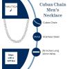imageNautica 10 mm Cuban Chain Necklace for Men Stainless Steel 26 Inches