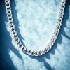 imageNautica 10 mm Cuban Chain Necklace for Men Stainless Steel 26 Inches