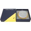 imageNautica 9 mm Curb Chain Bracelet for Men 14K Yellow Gold IP Plated Stainless Steel 85 Inches
