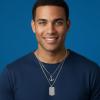 imageNautica Anchor Dog Tag Layered Necklaces for Men Oxidized Stainless Steel 24 Inches