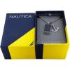 imageNautica Oxidized Stainless Steel Black Enamel Dog Tag Anchor Rope Chain Necklace for Men