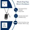imageNautica Oxidized Stainless Steel Black Enamel Dog Tag Anchor Rope Chain Necklace for Men