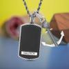 imageNautica Oxidized Stainless Steel Black Enamel Dog Tag Anchor Rope Chain Necklace for Men