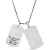 imageNautica Oxidized Stainless Steel Black Enamel Dog Tag Starburst Freedom Rope Chain Necklace for Men