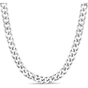 imageNautica 10 mm Cuban Chain Necklace for Men Stainless Steel 26 Inches