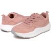 imageNautica Girls Sneakers Athletic Walking Shoes for Play and Everyday Wear Comfortable Casual Toddler and Youth Bungee and LaceUpMauve Grey White