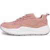 imageNautica Girls Sneakers Athletic Walking Shoes for Play and Everyday Wear Comfortable Casual Toddler and Youth Bungee and LaceUpMauve Grey White