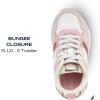 imageNautica Girls Sneakers Athletic Walking Shoes for Play and Everyday Wear Comfortable Casual Toddler and Youth Bungee and LaceUpWhite Gold Pink