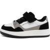 imageNautica Kids Adjustable Strap Shoes  Comfortable Casual Sneakers for Boys and Girls Toddlers amp Little KidsWhite Black Blackseaspray