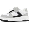 imageNautica Kids Adjustable Strap Shoes  Comfortable Casual Sneakers for Boys and Girls Toddlers amp Little KidsWhite Black Grey