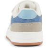 imageNautica Kids Adjustable Strap Shoes  Comfortable Casual Sneakers for Boys and Girls Toddlers amp Little KidsWhite Blue Grey