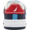 imageNautica Kids Adjustable Strap Shoes  Comfortable Casual Sneakers for Boys and Girls Toddlers amp Little KidsWhite Blue Red