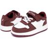 imageNautica Kids Adjustable Strap Shoes  Comfortable Casual Sneakers for Boys and Girls Toddlers amp Little KidsWhite Burgundy