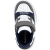 imageNautica Kids Adjustable Strap Shoes  Comfortable Casual Sneakers for Boys and Girls Toddlers amp Little KidsWhite Grey Navyseaspray