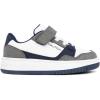 imageNautica Kids Adjustable Strap Shoes  Comfortable Casual Sneakers for Boys and Girls Toddlers amp Little KidsWhite Grey Navyseaspray