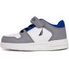 imageNautica Kids Adjustable Strap Shoes  Comfortable Casual Sneakers for Boys and Girls Toddlers amp Little KidsWhite Greycaraoni