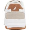 imageNautica Kids Adjustable Strap Shoes  Comfortable Casual Sneakers for Boys and Girls Toddlers amp Little KidsWhite Taupe Tan