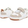 imageNautica Kids Adjustable Strap Shoes  Comfortable Casual Sneakers for Boys and Girls Toddlers amp Little KidsWhite Taupe Tan