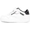imageNautica Kids Adjustable Strap Shoes  Comfortable Casual Sneakers for Boys and Girls Toddlers amp Little KidsWhiteBlackalmiana