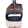 imageNautica Toddler Boys Sport Sandals  Lightweight Athletic OpenToe Summer Shoes with Dual Adjustable Hook and Loop Straps for Outdoor Play Beach and WaterBrown Navyjimmy