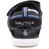 imageNautica Toddler Boys Sport Sandals  Lightweight Athletic OpenToe Summer Shoes with Dual Adjustable Hook and Loop Straps for Outdoor Play Beach and WaterBlack Blue Tealhelm