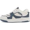 imageNautica Youth Athletic Sneakers  Comfortable LaceUp Tennis Shoes for Boys and Girls Durable Casual Sport Footwear for School Gym and Daily WearOff White Blue