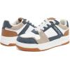 imageNautica Youth Athletic Sneakers  Comfortable LaceUp Tennis Shoes for Boys and Girls Durable Casual Sport Footwear for School Gym and Daily WearWhite Blue Tan