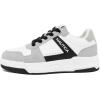 imageNautica Youth Athletic Sneakers  Comfortable LaceUp Tennis Shoes for Boys and Girls Durable Casual Sport Footwear for School Gym and Daily WearWhite Black Grey
