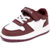 imageNautica Kids Adjustable Strap Shoes  Comfortable Casual Sneakers for Boys and Girls Toddlers amp Little KidsWhite Burgundy