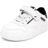 imageNautica Kids Adjustable Strap Shoes  Comfortable Casual Sneakers for Boys and Girls Toddlers amp Little KidsWhiteBlackalmiana