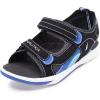 imageNautica Toddler Boys Sport Sandals  Lightweight Athletic OpenToe Summer Shoes with Dual Adjustable Hook and Loop Straps for Outdoor Play Beach and WaterBlack Blue Tealhelm
