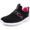 imageNautica Youth Girls SlipOn Athletic Sneakers  Stylish Running and Tennis Shoes for Little and Big KidsBlack