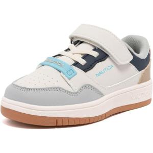 imageNautica Kids Adjustable Strap Shoes  Comfortable Casual Sneakers for Boys and Girls Toddlers amp Little KidsBone Blockseaspray
