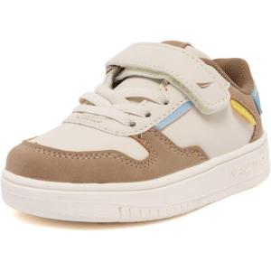 imageNautica Kids Adjustable Strap Shoes  Comfortable Casual Sneakers for Boys and Girls Toddlers amp Little KidsTaupe Multi