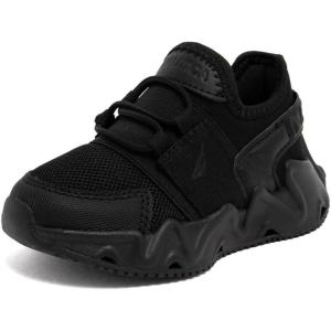 imageNautica Kids Boys and Girls Athletic SlipOn Sneakers Lightweight Bungee Running Shoes for Toddler Little Kid and Big KidBlack Monomikyle