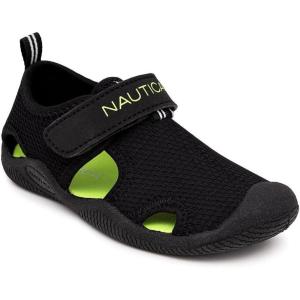 imageNautica Kids Protective Water ShoeClosedToe Sport Sandal Boy  Girl Big KidLittle KidToddlerBlack Fresh Lime