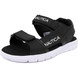 imageNautica Toddler Boys Sport Sandals  Lightweight Athletic OpenToe Summer Shoes with Dual Adjustable Hook and Loop Straps for Outdoor Play Beach and WaterBlack Jakai