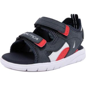 imageNautica Toddler Boys Sport Sandals  Lightweight Athletic OpenToe Summer Shoes with Dual Adjustable Hook and Loop Straps for Outdoor Play Beach and WaterNavyjimmy