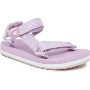 imageNautica Toddler Boys Sport Sandals  Lightweight Athletic OpenToe Summer Shoes with Dual Adjustable Hook and Loop Straps for Outdoor Play Beach and WaterPink Metallic