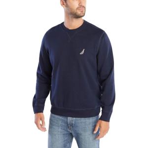 imageNautica Mens Basic Crew Neck Fleece SweatshirtNavy