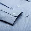 imageNAUTICA Slim Fit 100 Cotton Mens Dress Shirts Long Sleeve Wrinkle Resistant FormalBlue  Grey Micro Plaid