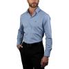 imageNAUTICA Slim Fit 100 Cotton Mens Dress Shirts Long Sleeve Wrinkle Resistant FormalBlue  Grey Micro Plaid